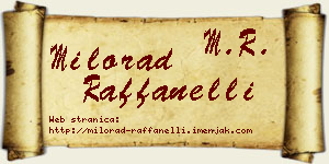 Milorad Raffanelli vizit kartica